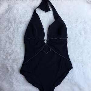Gideon Oberson Black One Piece Swimsuit Size 12